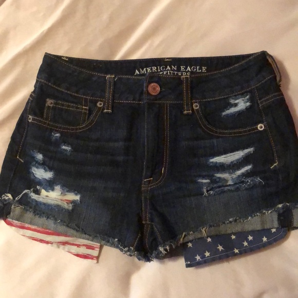 American Eagle Flag Shorts - Picture 1 of 5